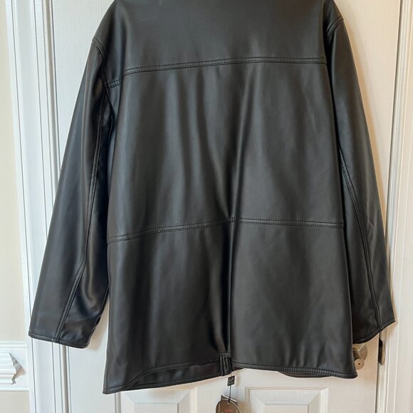 Bottega Italia Venezia Men’s Black Leather Zip / Snap Jacket ~ SIZE XL ~ NWT - Picture 2 of 12